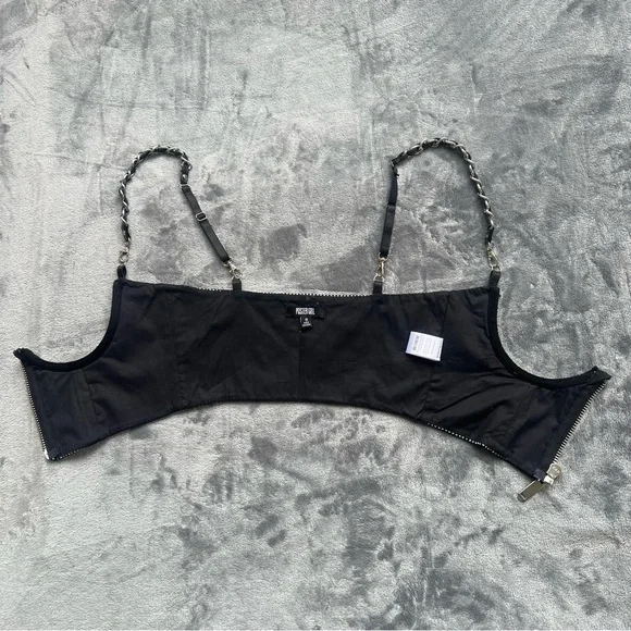 POSTER GRL DOLLS KILL UNDERBUST CORSET- RHINESTONE [DAMAGED] SIZE: SMALL - Picture 7 of 7